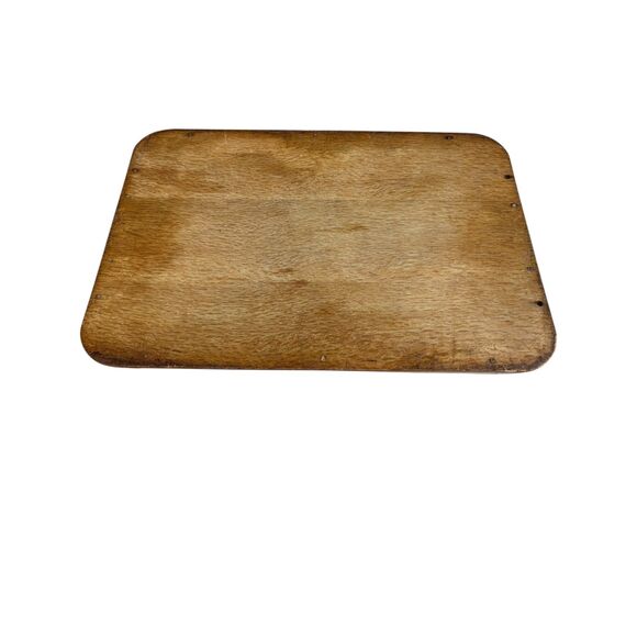 Vintage MCM Hand painted Japanese Cardinals Wood & Metal Tray - Picture 3 of 4